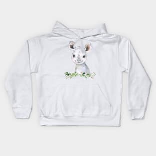 Cute Baby Rhino Kids Hoodie